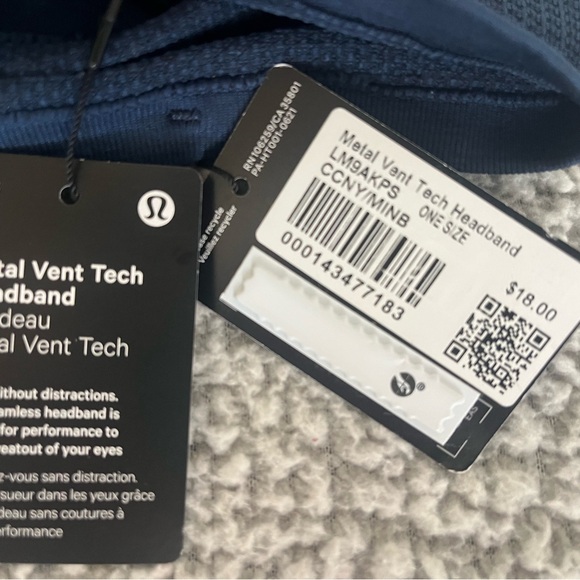 Lululemon Athletica Navy Vent Tech Headband - Picture 5 of 5
